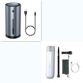 BASEUS wireless handheld car vacuum cleaner in black, white, or green with blowing hose attachment