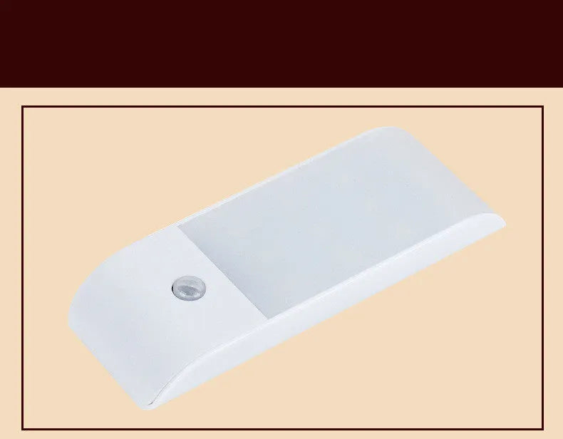 Rechargeable human body infrared sensor night light with 12 LED chips and PVC shade