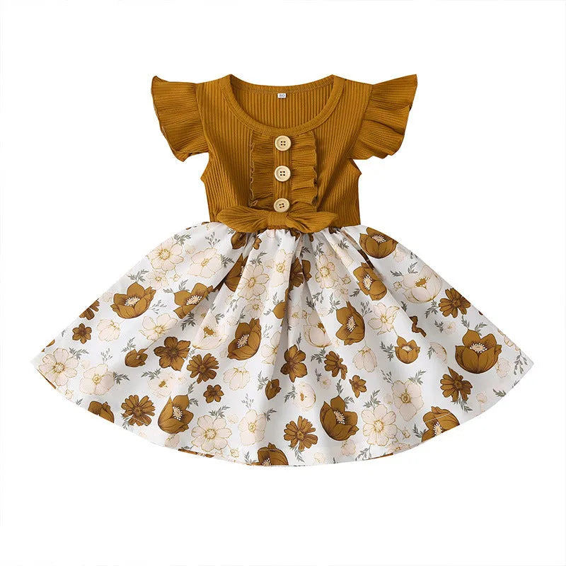 Toddler girls sleeveless summer dress in multiple colour options