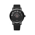 Men's waterproof quartz watch with turntable bezel showing multiple style options