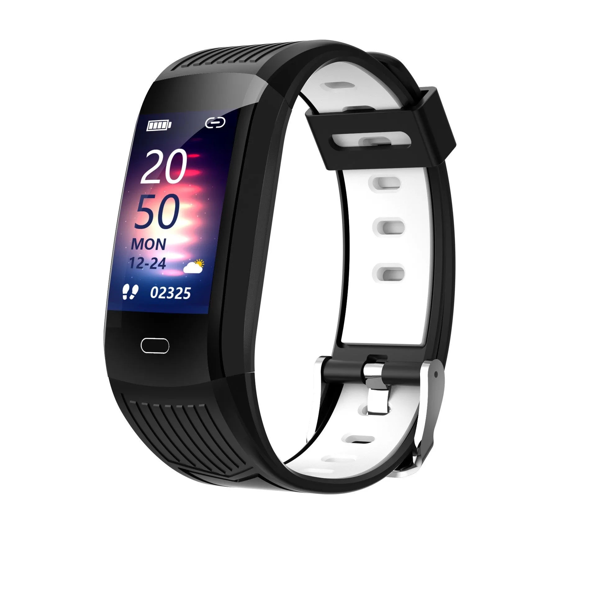 115Plus smart bracelet with 0.96 inch TFT screen weather dial and two-color strap