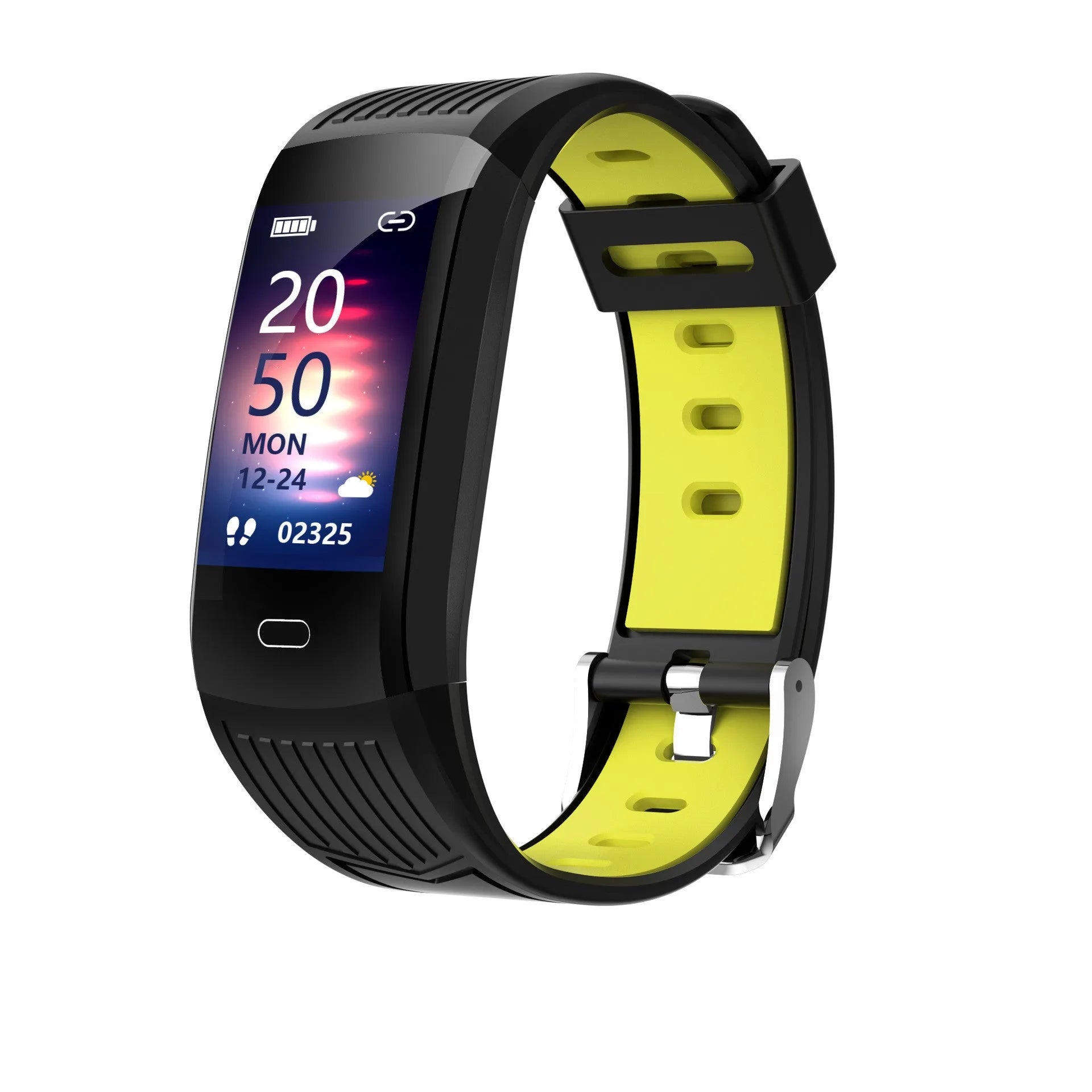 115Plus smart bracelet with 0.96 inch TFT screen weather dial and two-color strap