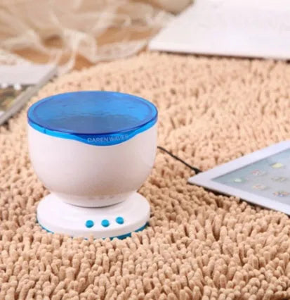 Blue ocean wave projection lamp with DLP correction for children's puzzle activities
