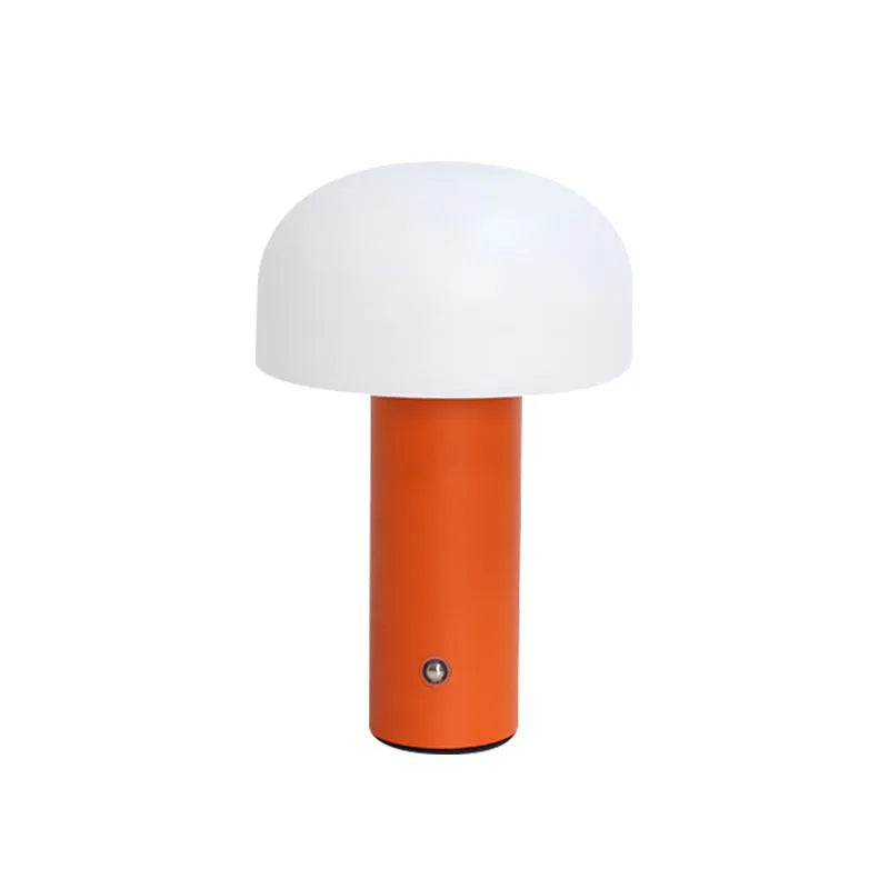 USB-powered dual-purpose table lamp with plug-in base in black, white, orange, or green colour options