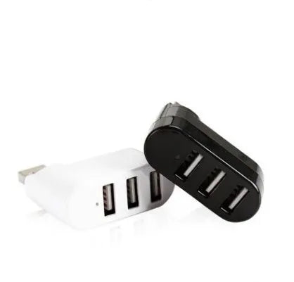 USB splitter hub with multi-interface spin colour design in black and white colour options