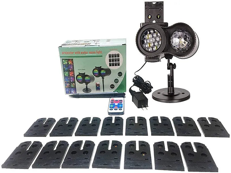 Outdoor IP65 rated animated watermark LED light with double tube design for gardens and patios