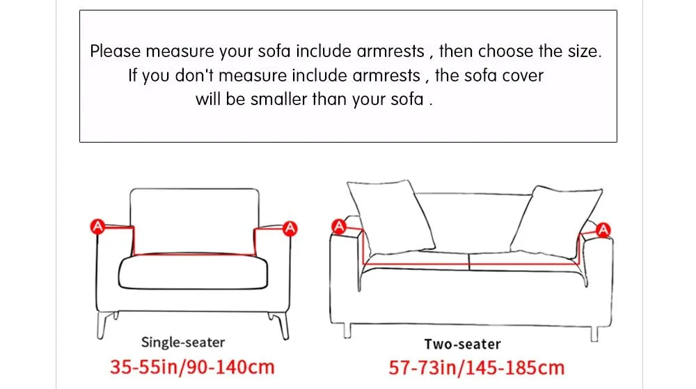 Stretch sofa cover in grey on a four-seater couch showing fitted corners and non-slip grip design