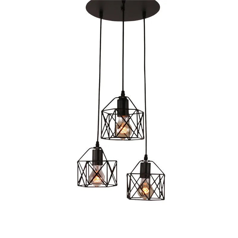 American country decorative LED light with iron shade measuring 150mm by 140mm