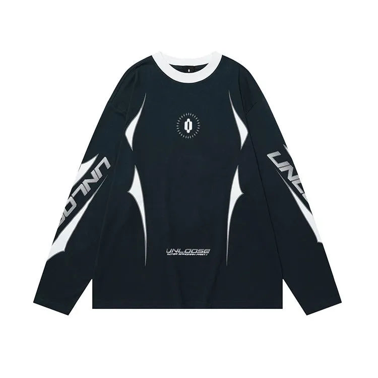 Men's gray khaki cotton pullover sweatshirt with drop shoulders and round neck.