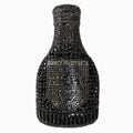 Gold rhinestone champagne bottle shaped evening clutch with hard alloy construction