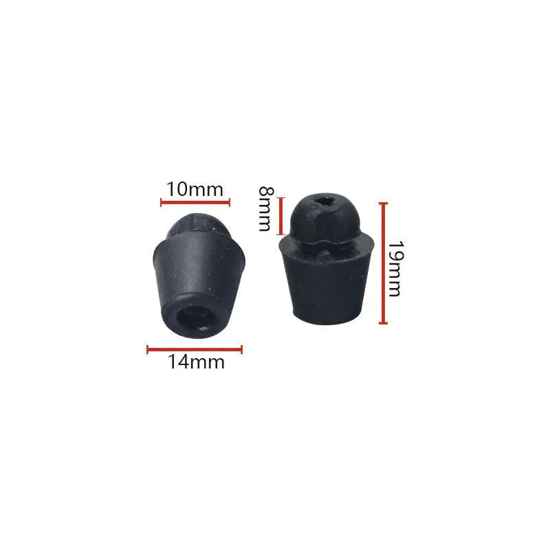 Ten rubber automobile buckle buffer clips for trunk shock absorption in X16 colour