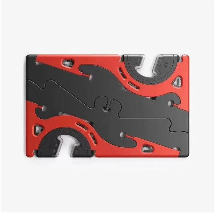 Plastic card style mobile phone holder showing adjustable bracket in multiple colour options