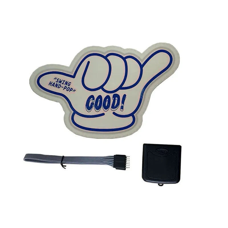 Small luminous wall stickers with various designs including words and symbols, with driver and connecting line