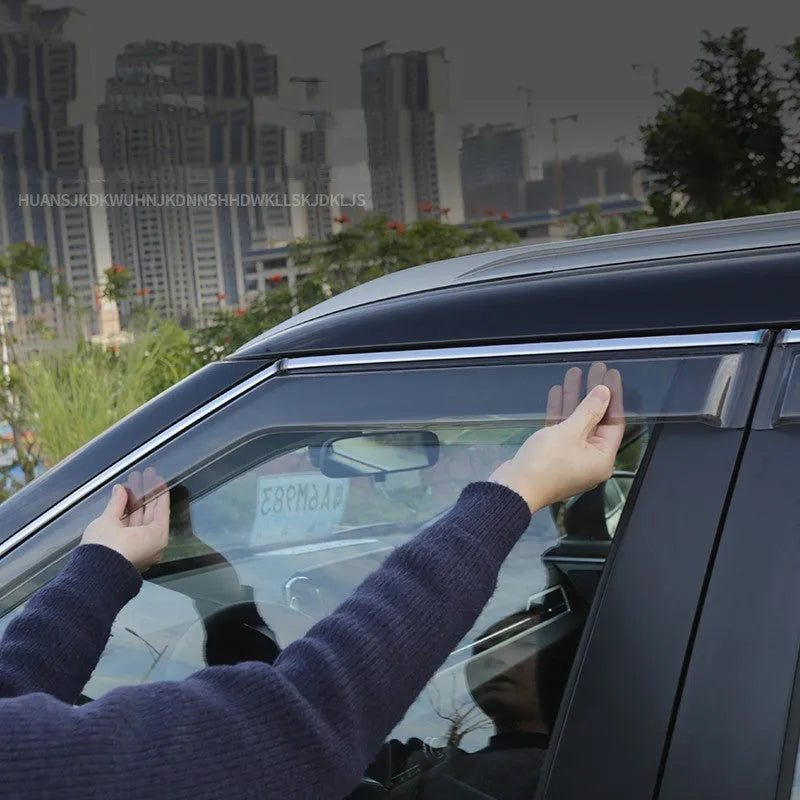 2023 Mitsubishi Outlander window deflectors in black warrior and translucent options