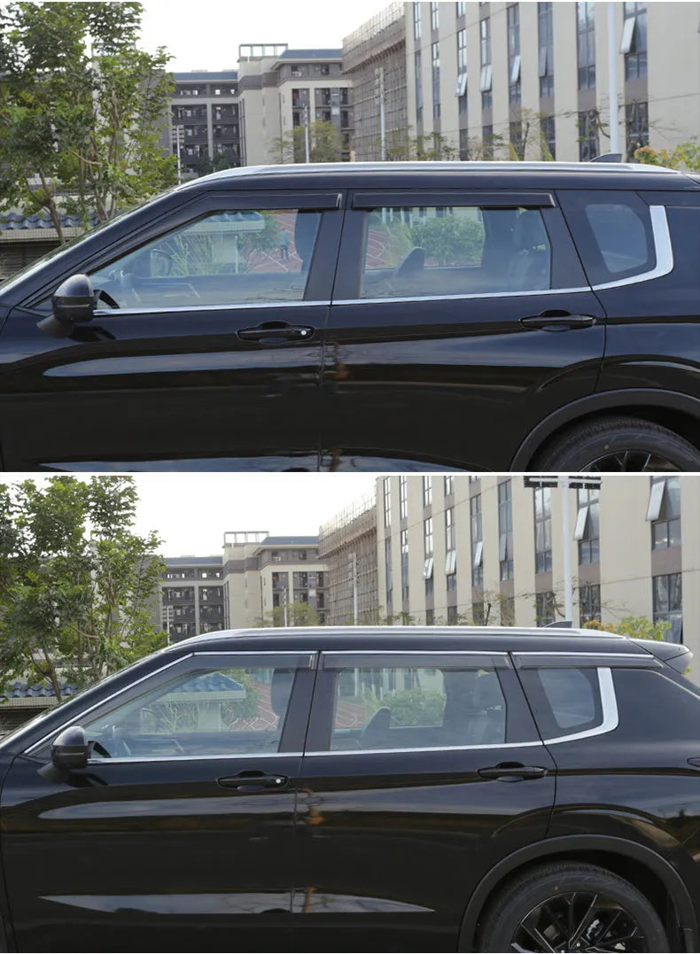 2023 Mitsubishi Outlander window deflectors in black warrior and translucent options