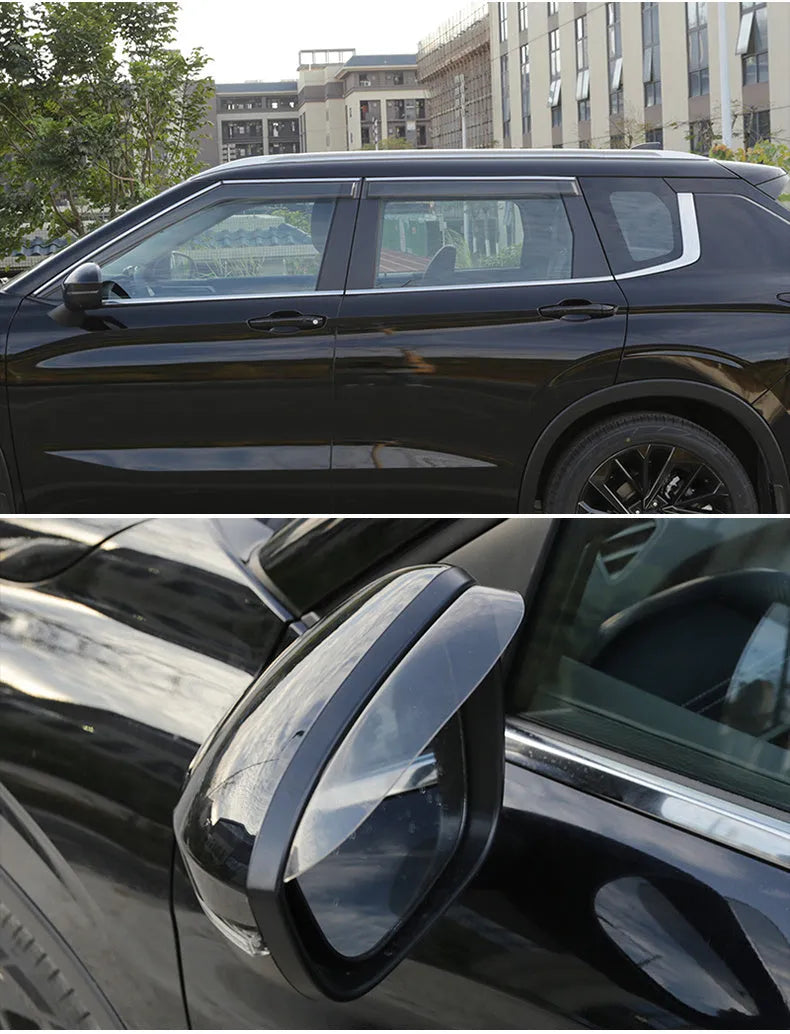 2023 Mitsubishi Outlander window deflectors in black warrior and translucent options