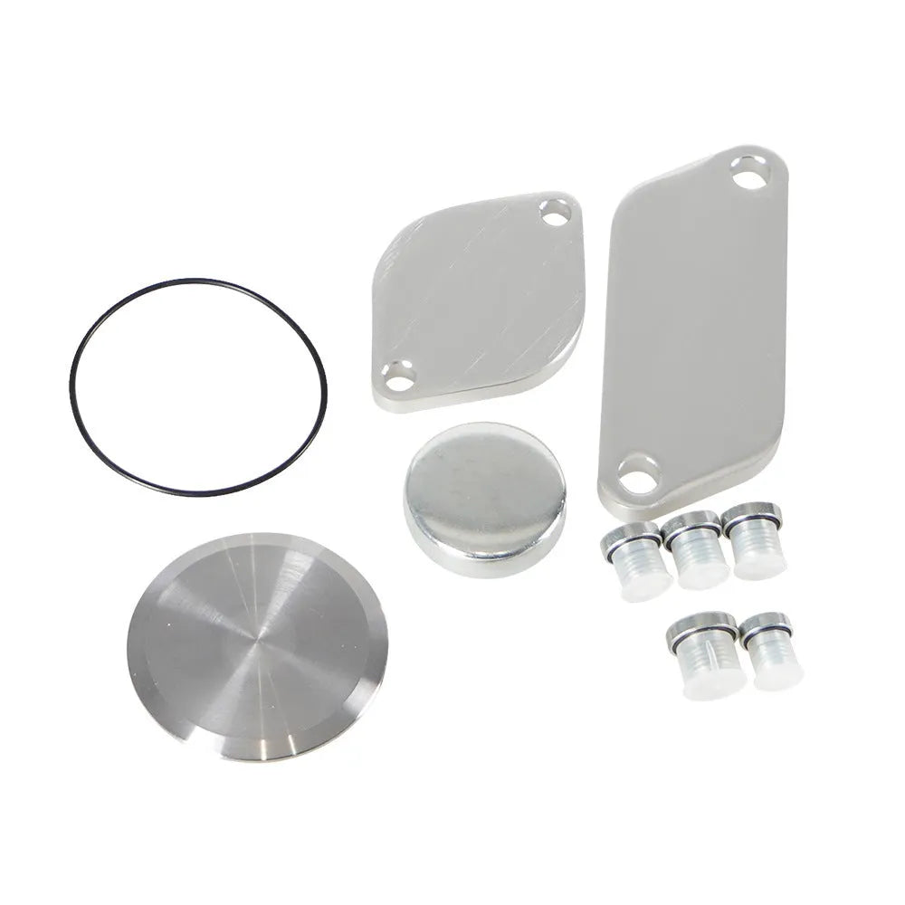 Silver aluminium alloy automotive valve cover for exhaust gas recirculation plug systems
