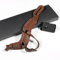 WDS-Snapshot Leather Camera Wristband for SLR micro single cameras Black Brown