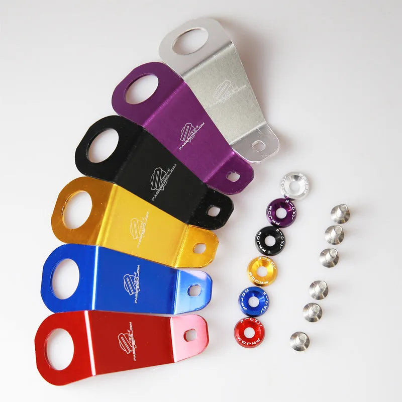 Aluminium alloy radiator mounting bracket for Honda Civic EG in anodised red finish.