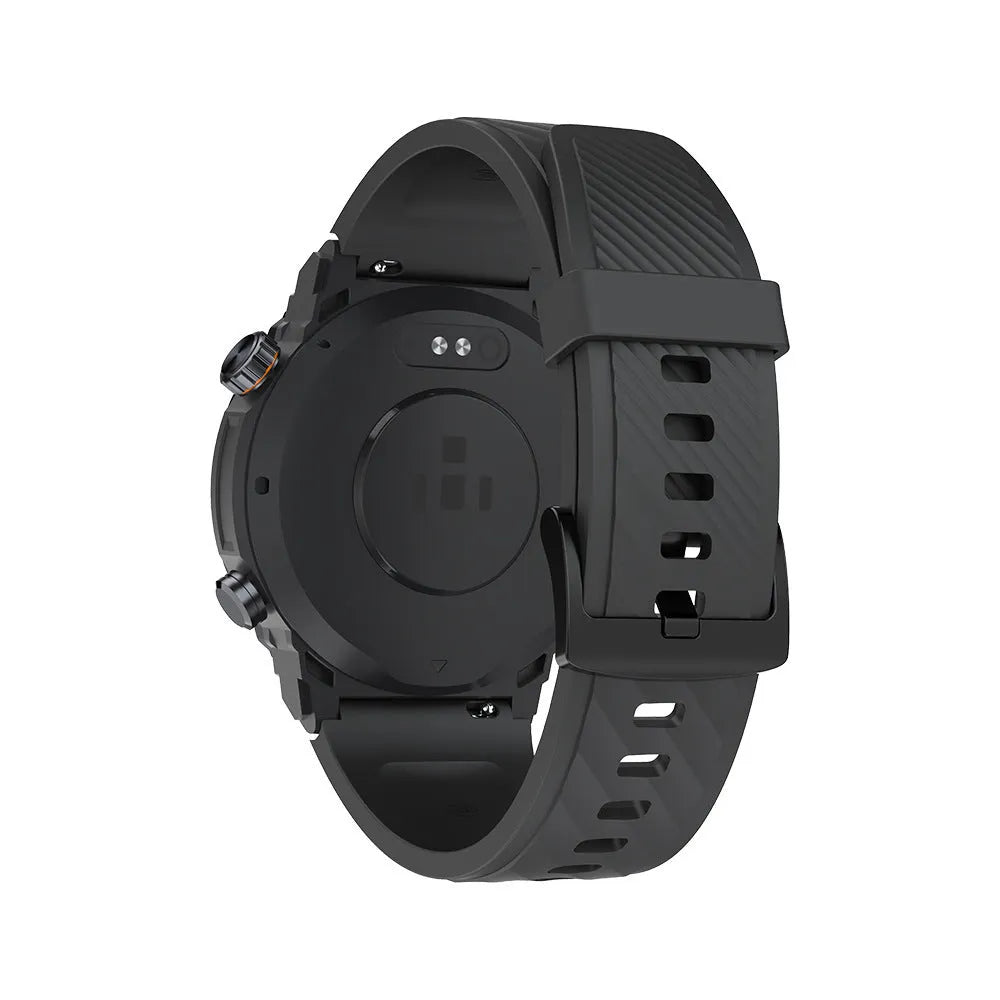 MG02 smart watch in black, khaki, or silver orange with TFT touchscreen and strap.