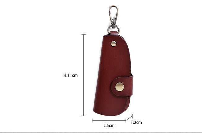 Genuine leather handmade car key case with multifunctional door storage in four colour options