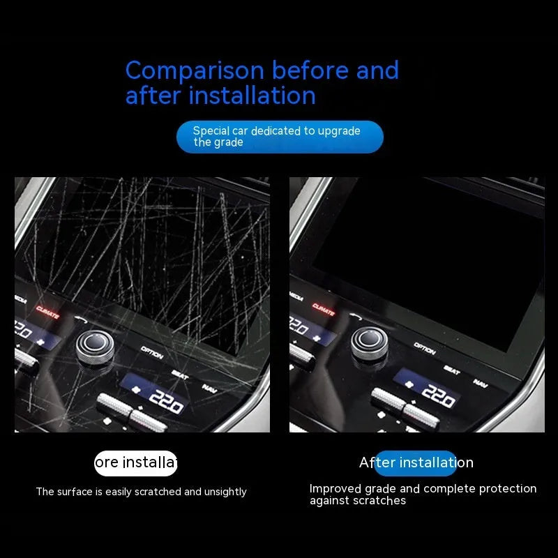 Transparent car interior protective film for BMW 3 Series dashboard and console protection