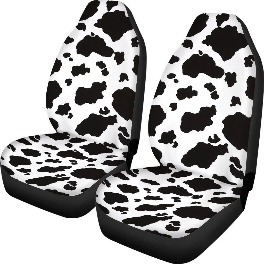 Cow spot leopard print retro car seat cover set for universal five-seat vehicles