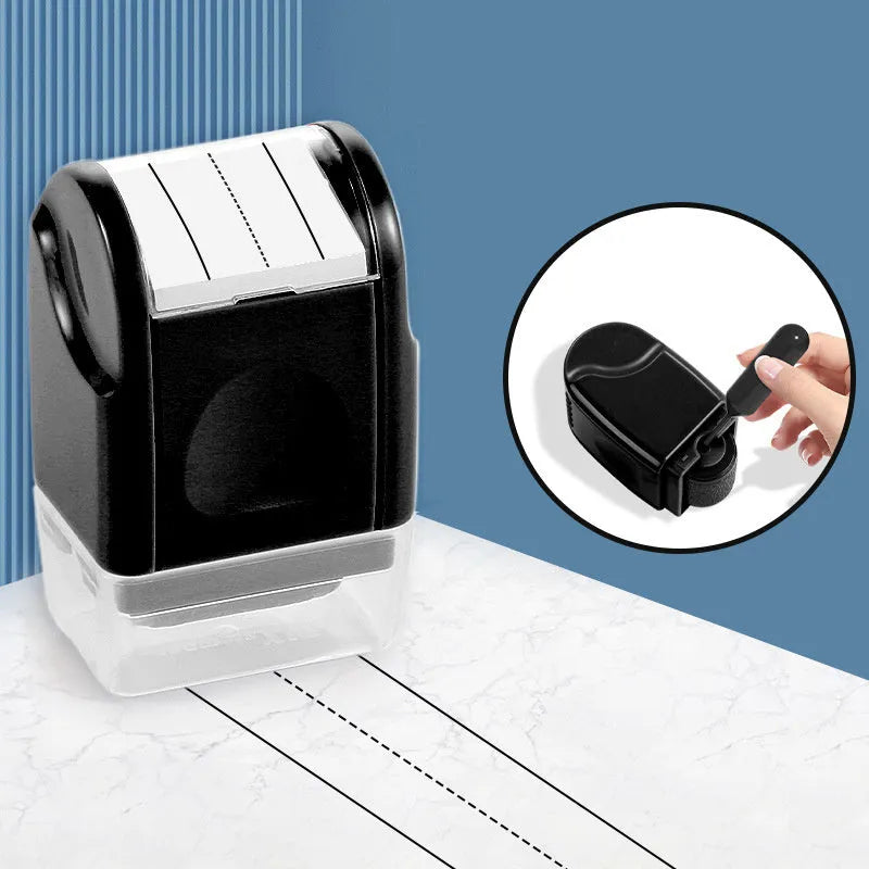 Plastic rectangular roller seal for creating English lines in seven colour options