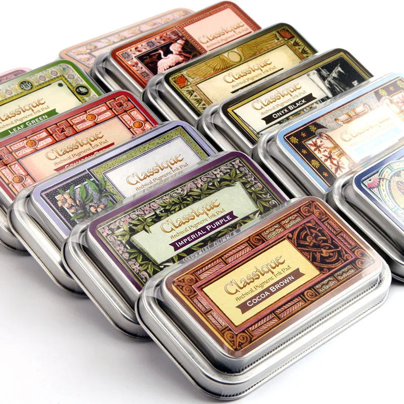Rectangular oily inkpad for rubber stamps in multiple colour options