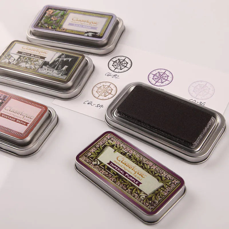 Rectangular oily inkpad for rubber stamps in multiple colour options