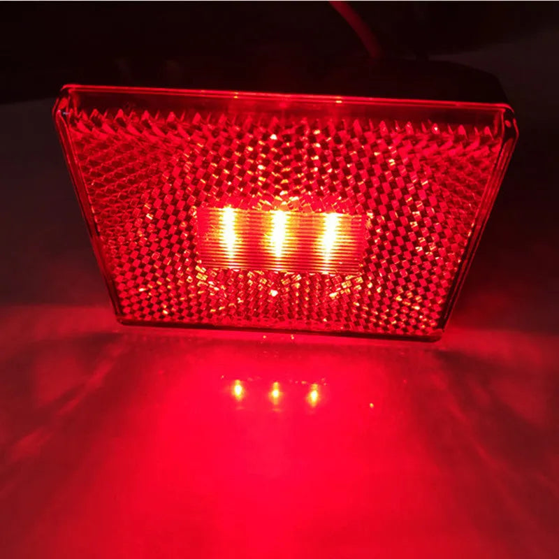 LED trailer side clearance lamp with transparent UV PC cover in red and yellow options