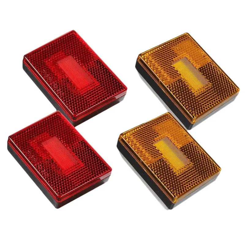 LED trailer side clearance lamp with transparent UV PC cover in red and yellow options