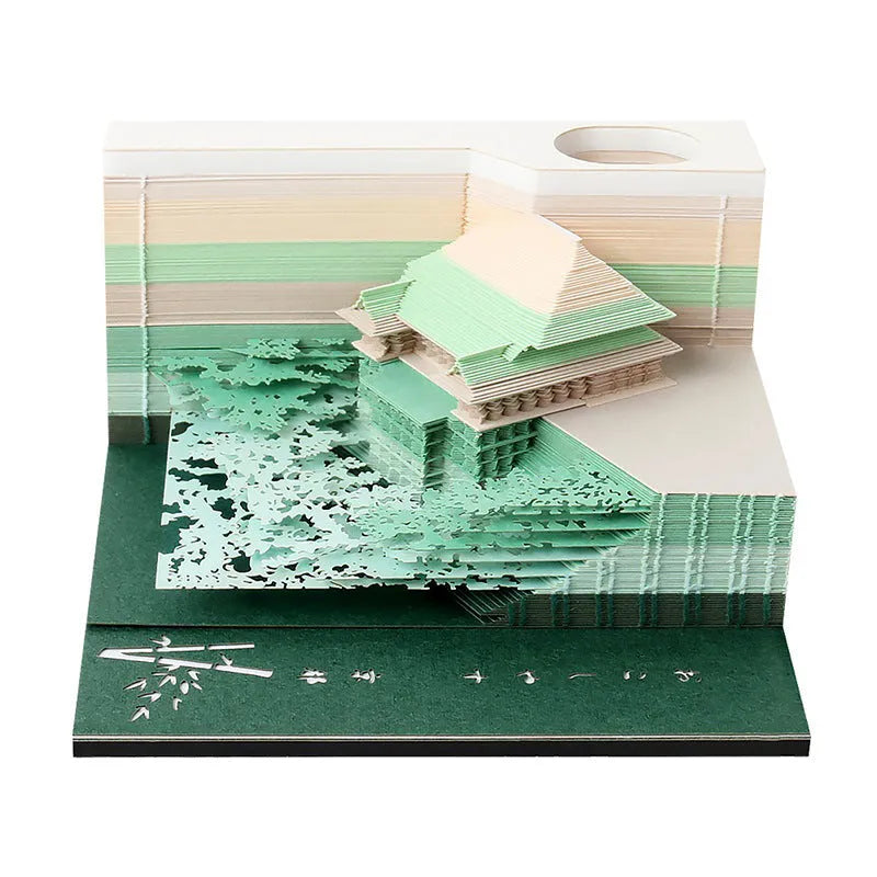 One Piece anime architectural sticky notes showing 80x45mm craft paper with Castle design