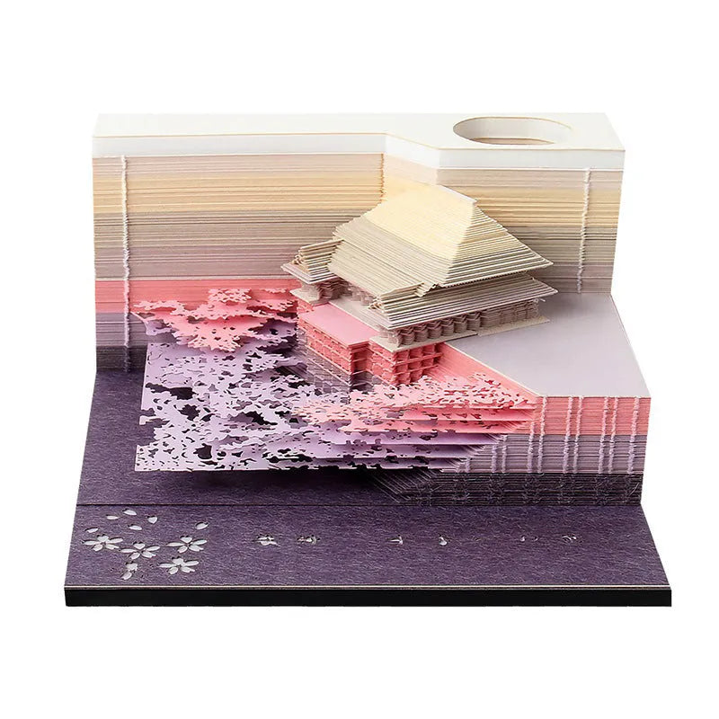 One Piece anime architectural sticky notes showing 80x45mm craft paper with Castle design