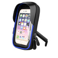 Waterproof cycling phone holder with touch screen for 4.5-6.4 inch smartphones in black