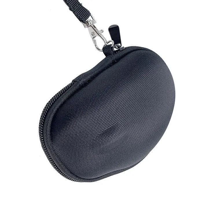 Black nylon mouse protective case with grey interior for Logitech M720 with EVA foam padding