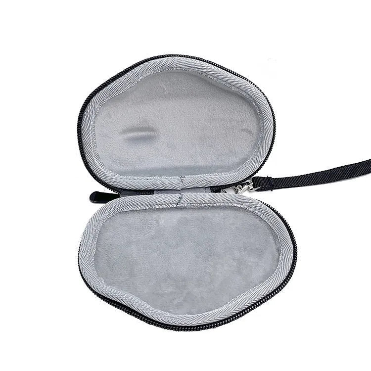 Black nylon mouse protective case with grey interior for Logitech M720 with EVA foam padding