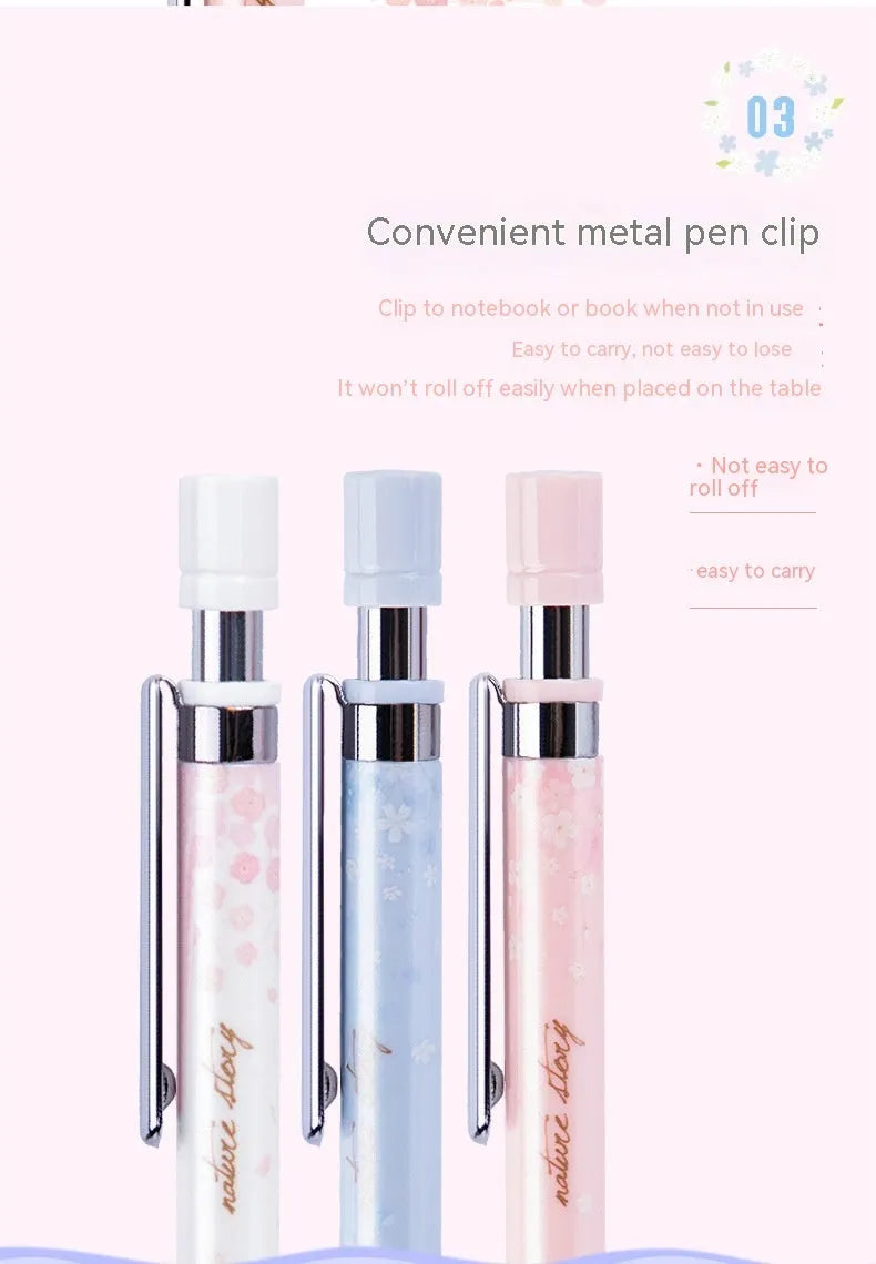 Mixed colour cartoon automatic pencils with Sakura design and HB refill boxes