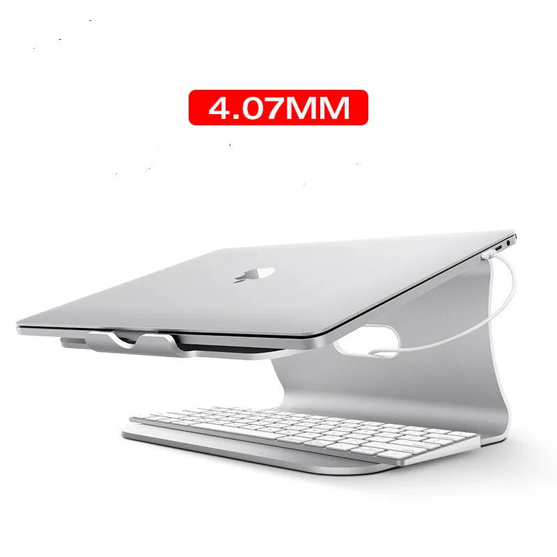 Aluminium alloy notebook cooling bracket with rotary stand and stripe heat dissipation pattern
