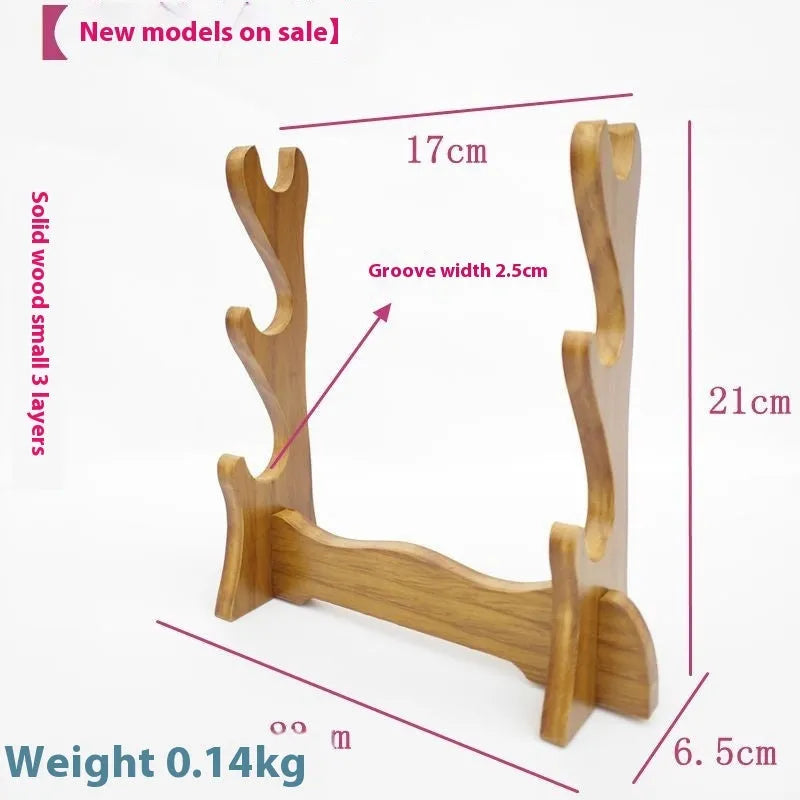 Chinese style wooden multi layer wall bracket shelf for ornament display