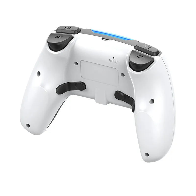 Bluetooth wireless gamepad in black ABS plastic with buttons and joysticks, 273g