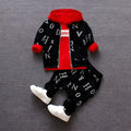 Children clothes set long sleeve top and trousers in red and white options sizes 80-110cm