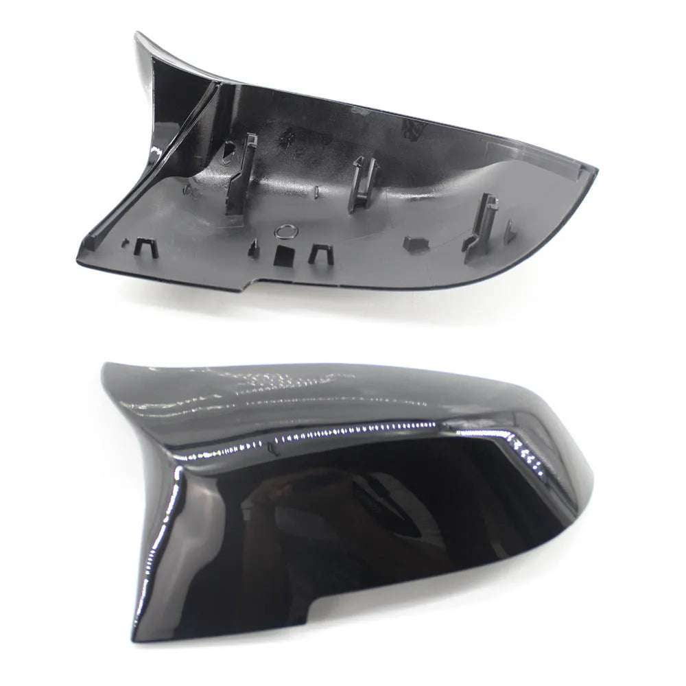 Modified horn rear-view mirror shell for BMW 3 Series and 4 Series in paint bright black