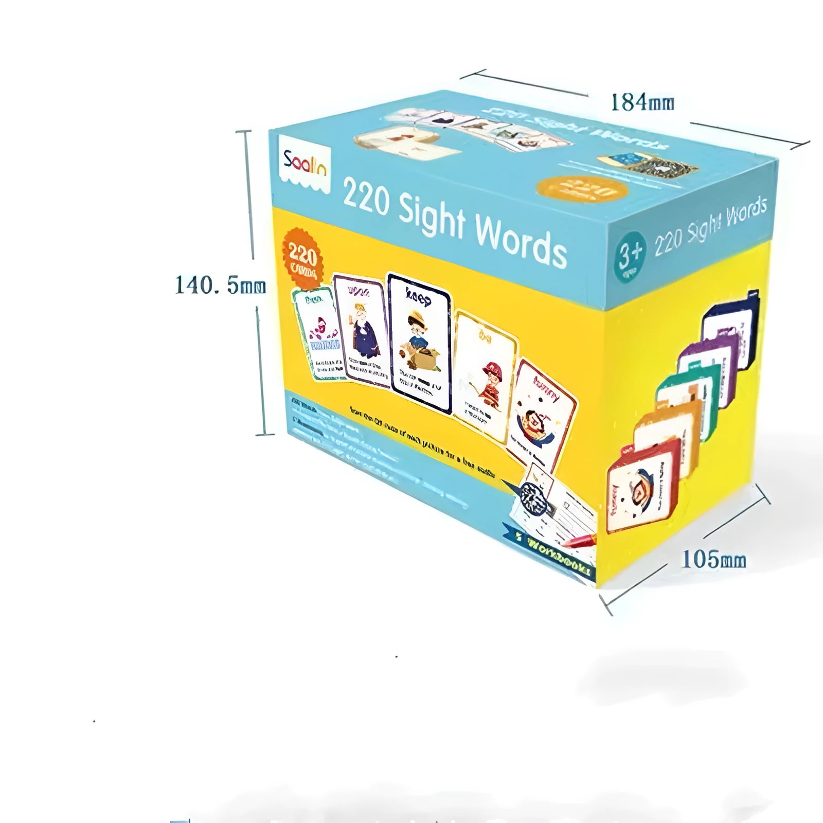 220 high frequency word gift box set with phonics cards and workbooks for early childhood education