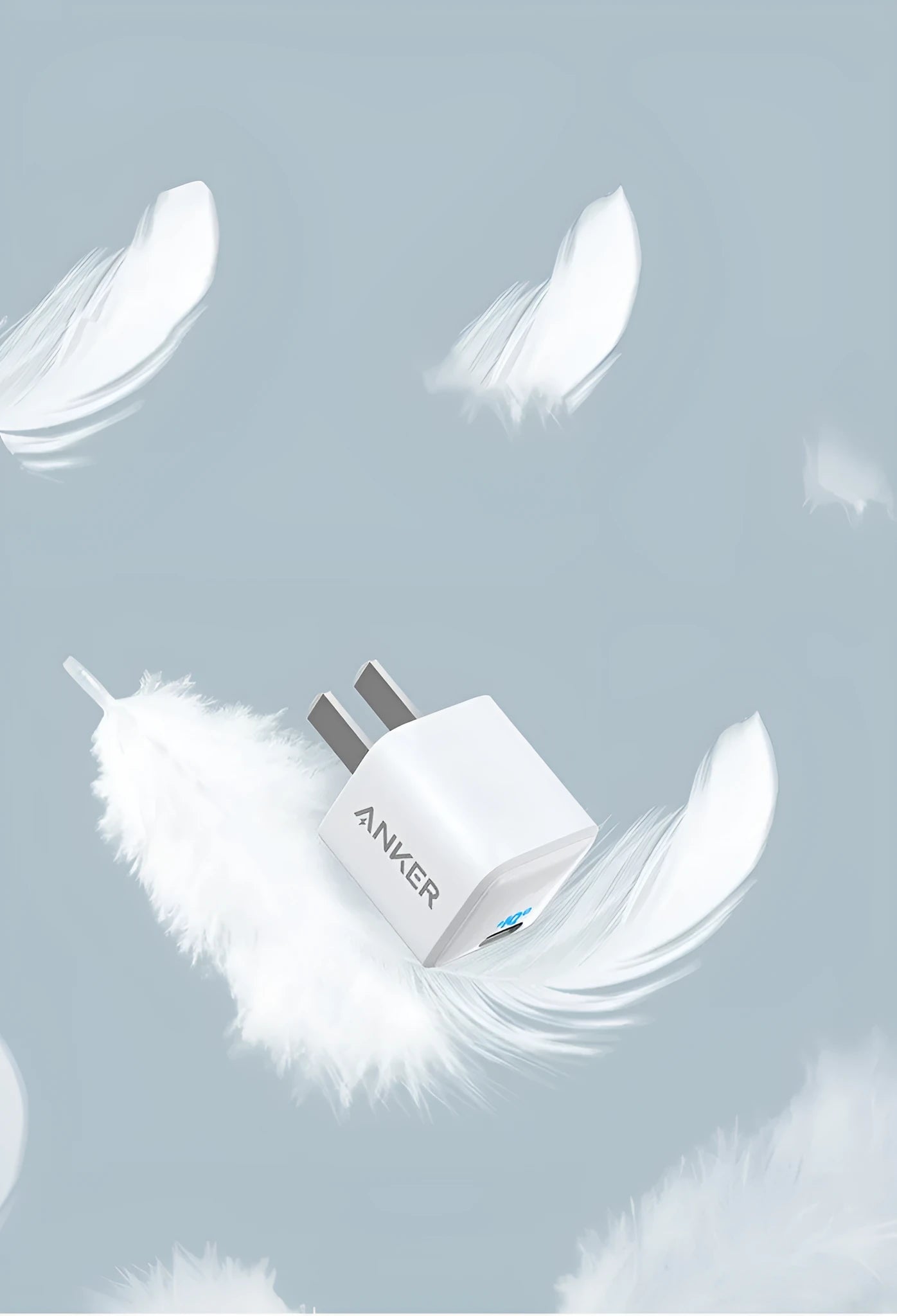 White 18W fast charge USB travel charger for mobile phones