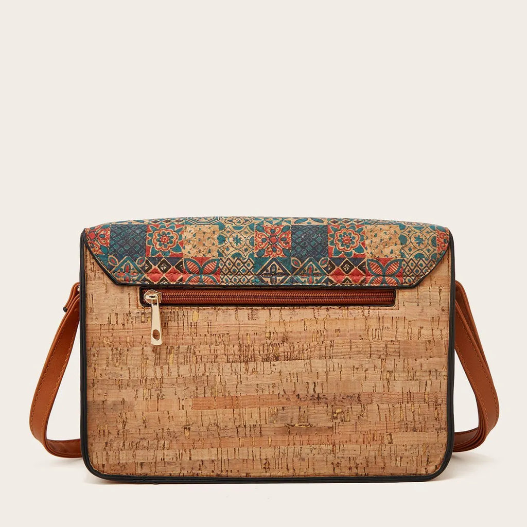 Women's printed PU crossbody bag with one-shoulder design showing pattern options