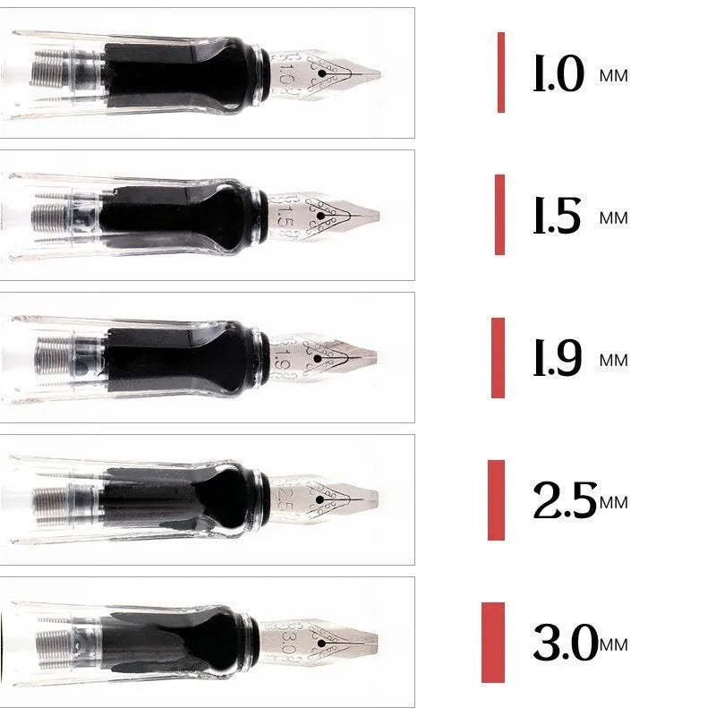 Art Word Parallel Pen Gothic Roman Duckbill Pen with ceramic shell and six nib sizes for calligraphy