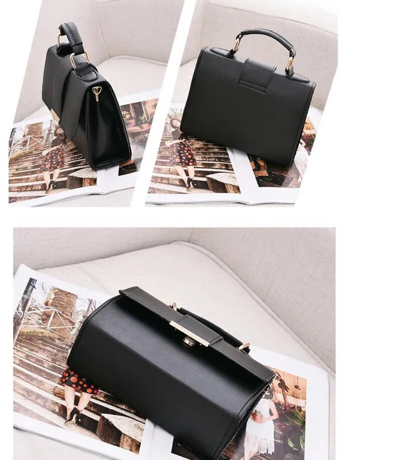Fashion woman handbag PU soft shoulder bag in Black colour with polyester lining