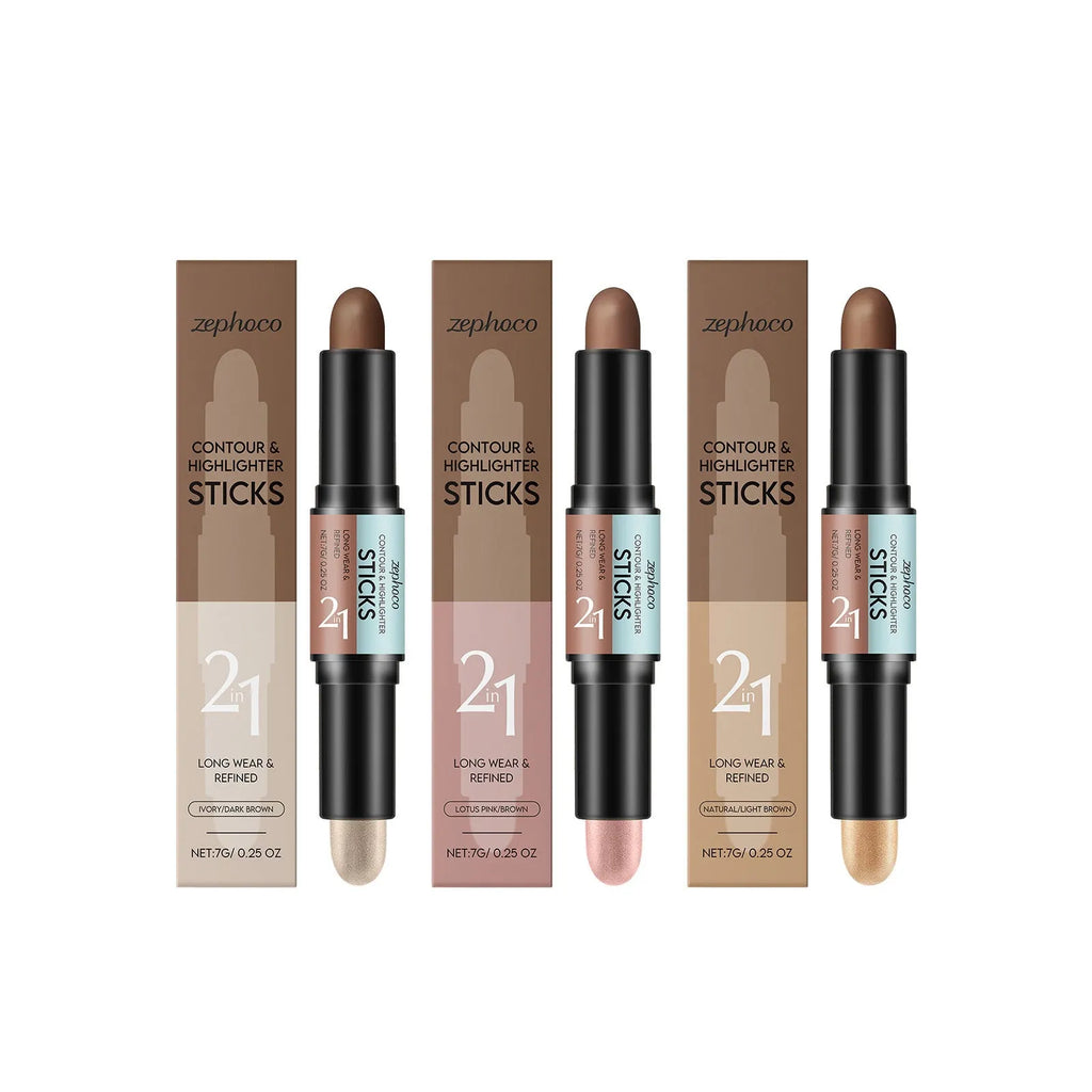 2-in-1 eyebrow highlighter and repair pencil in natural shades for brow definition