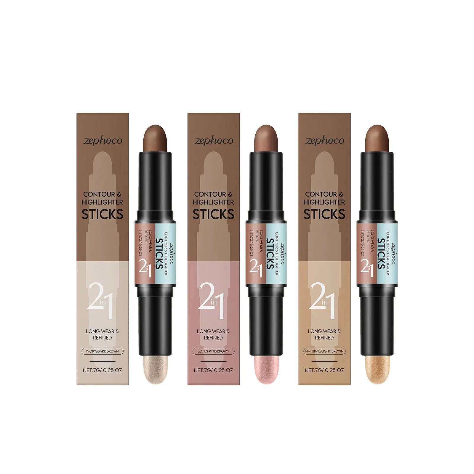 2-in-1 eyebrow highlighter and repair pencil in natural shades for brow definition